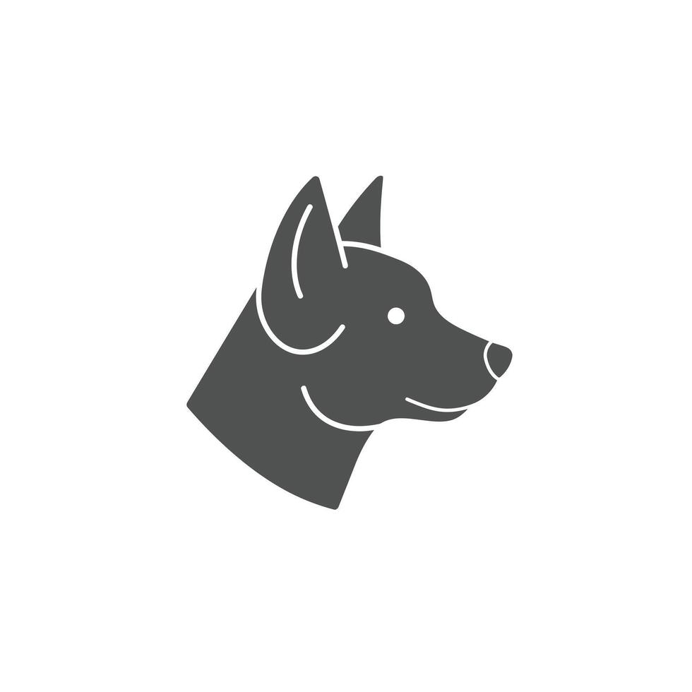A dog head icon on a white background vector