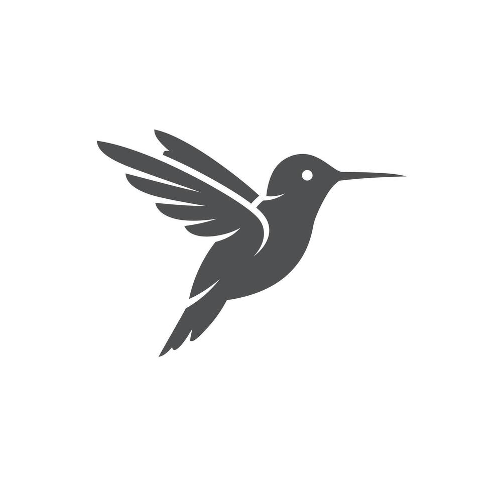 Hummingbird logo, illustration, flat design, simple design, simple illustration, simple vector
