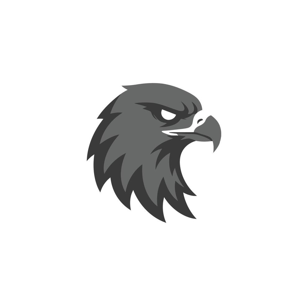 An eagle head logo with a black and white background vector