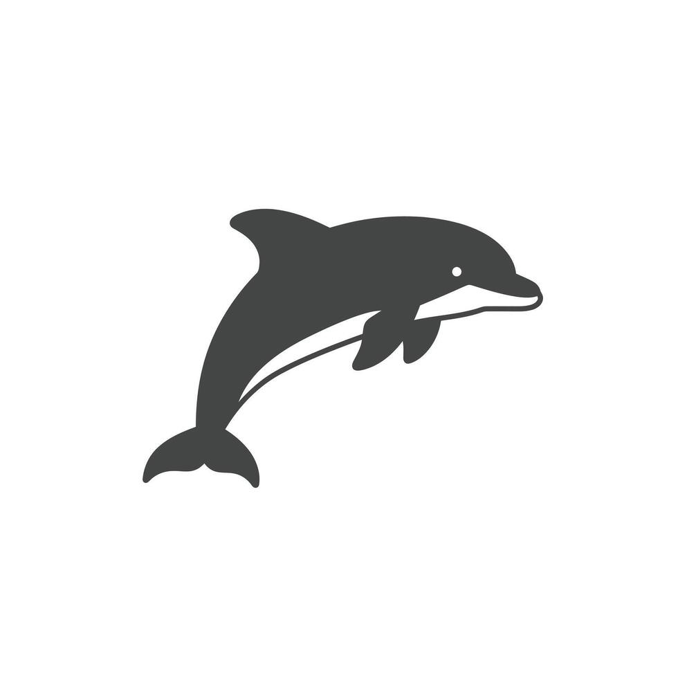 Dolphin icon on white background vector