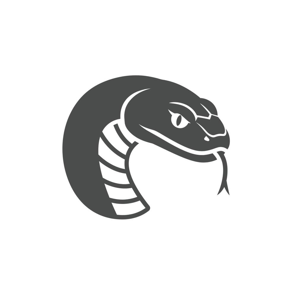 A snake head icon on a white background vector