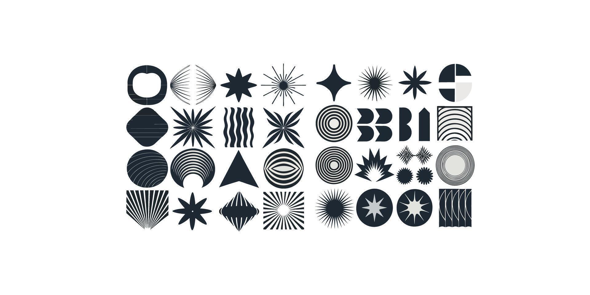 Print Abstract Geometric Shapes vector