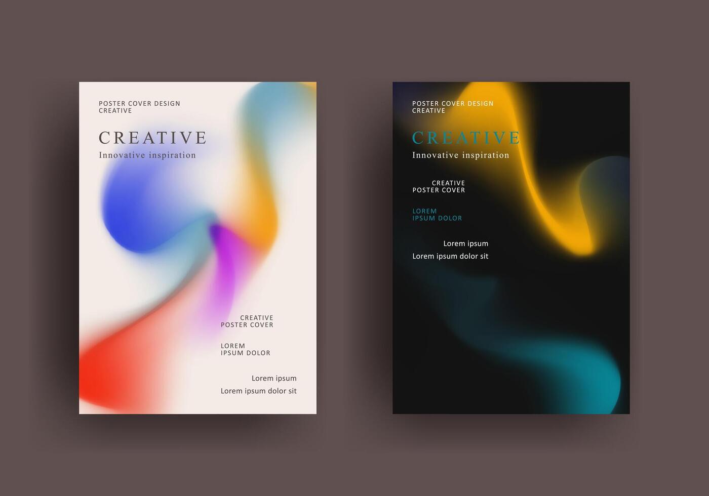 abstract gradient background template. Minimalist style posters cover with pastel colorful geometric shapes. Modern wallpaper design for social media, brochure, flyer vector