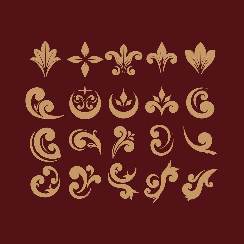 Set of Ornament Swirl Illustration vector