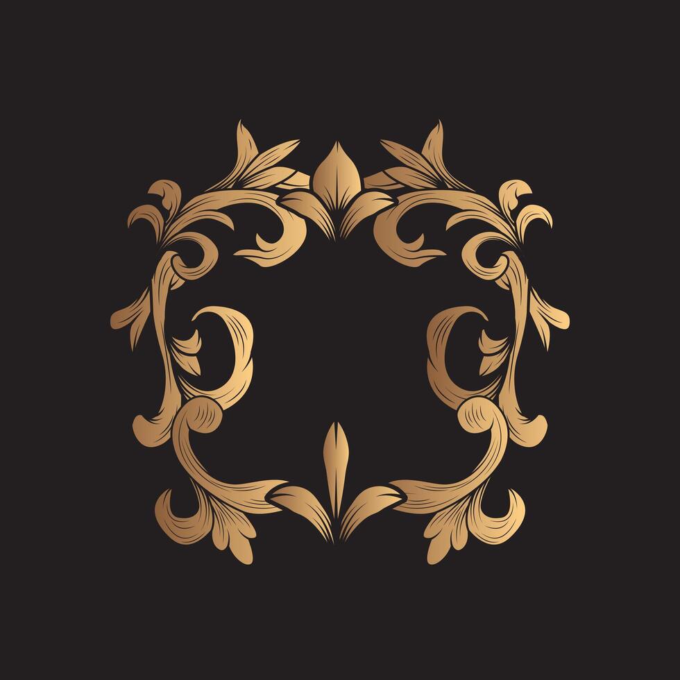 Luxury Victorian Ornament Frame Illustration vector