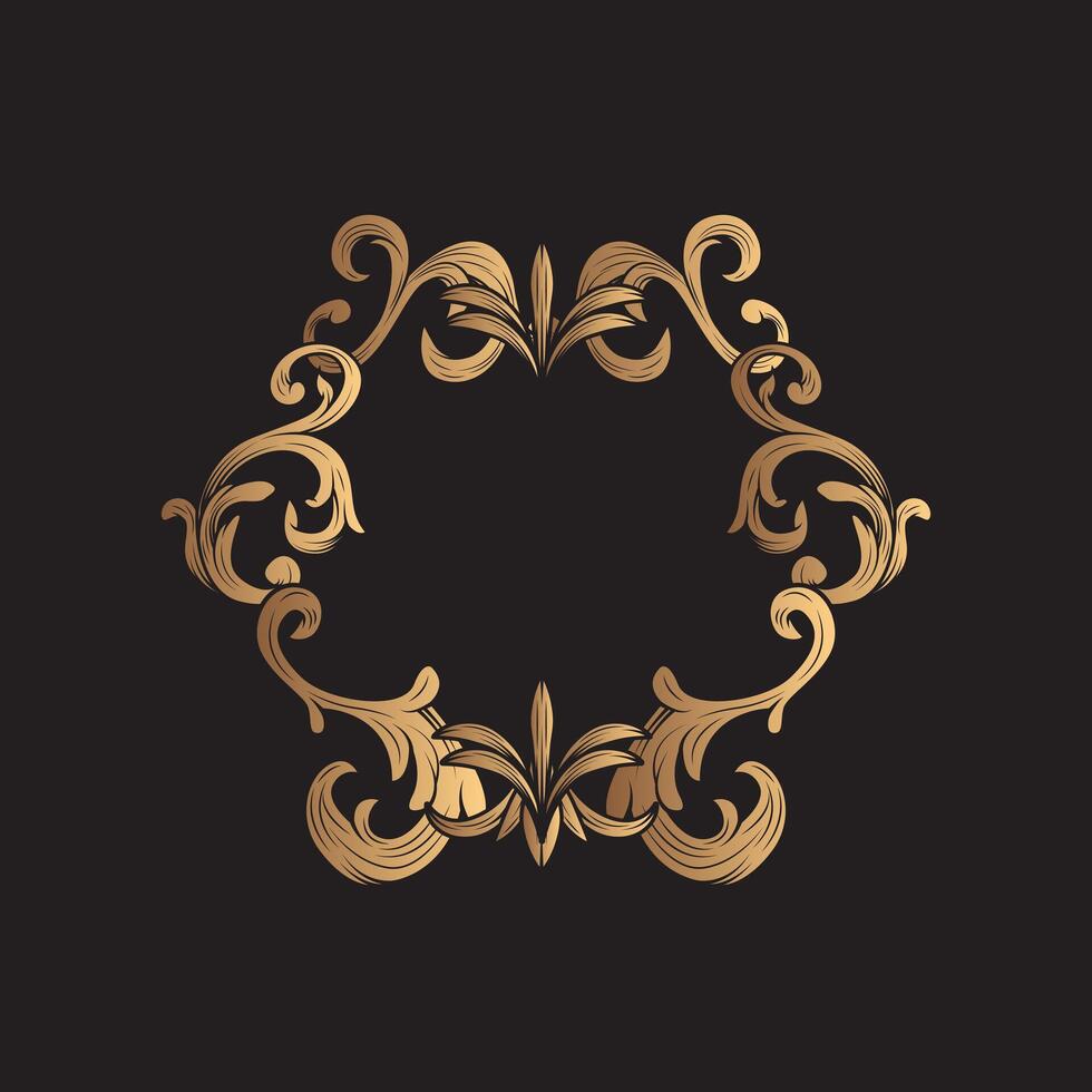 Victorian Ornament Frame Illustration vector
