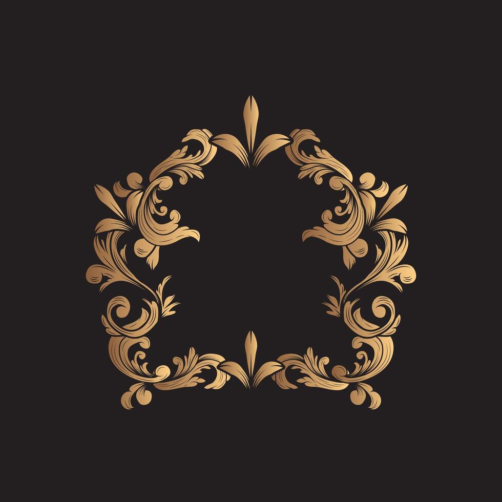 Victorian Ornament Frame Object Illustration vector