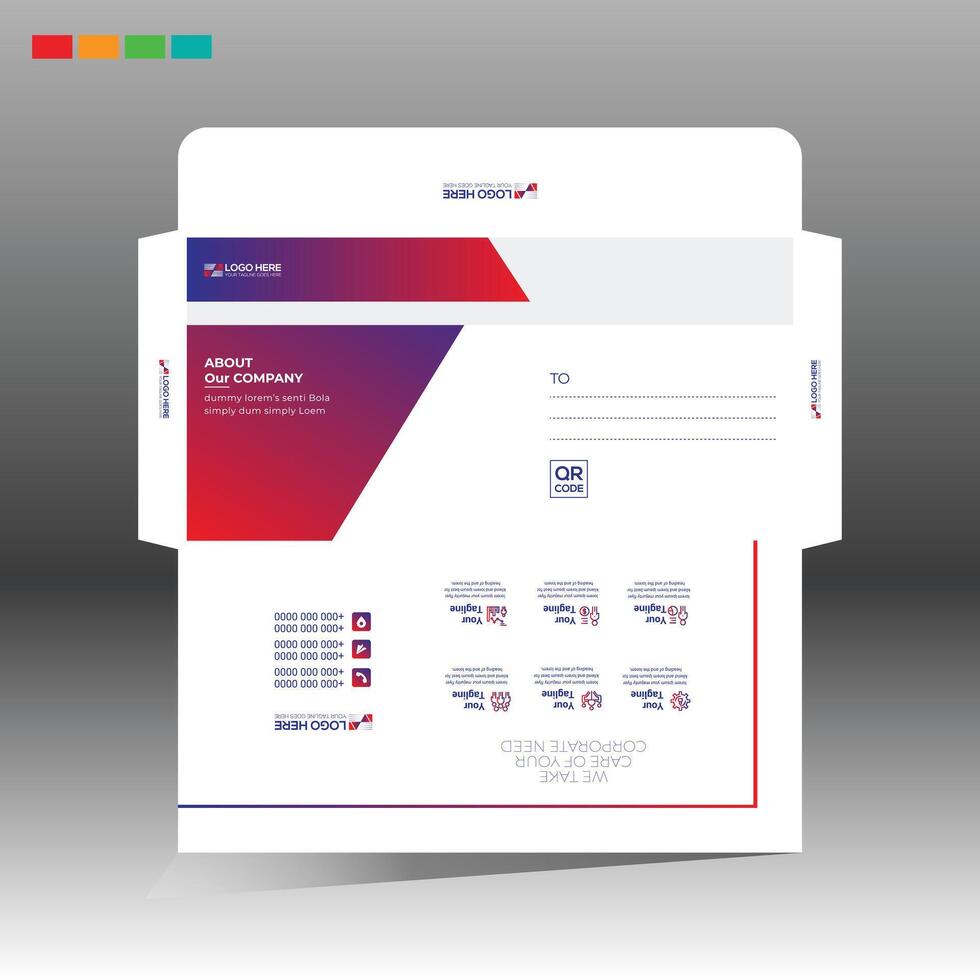envelope for corporate use vector