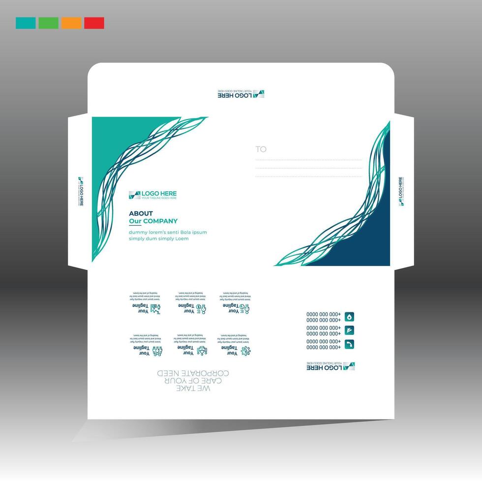 envelope creation for corporate and any use vector