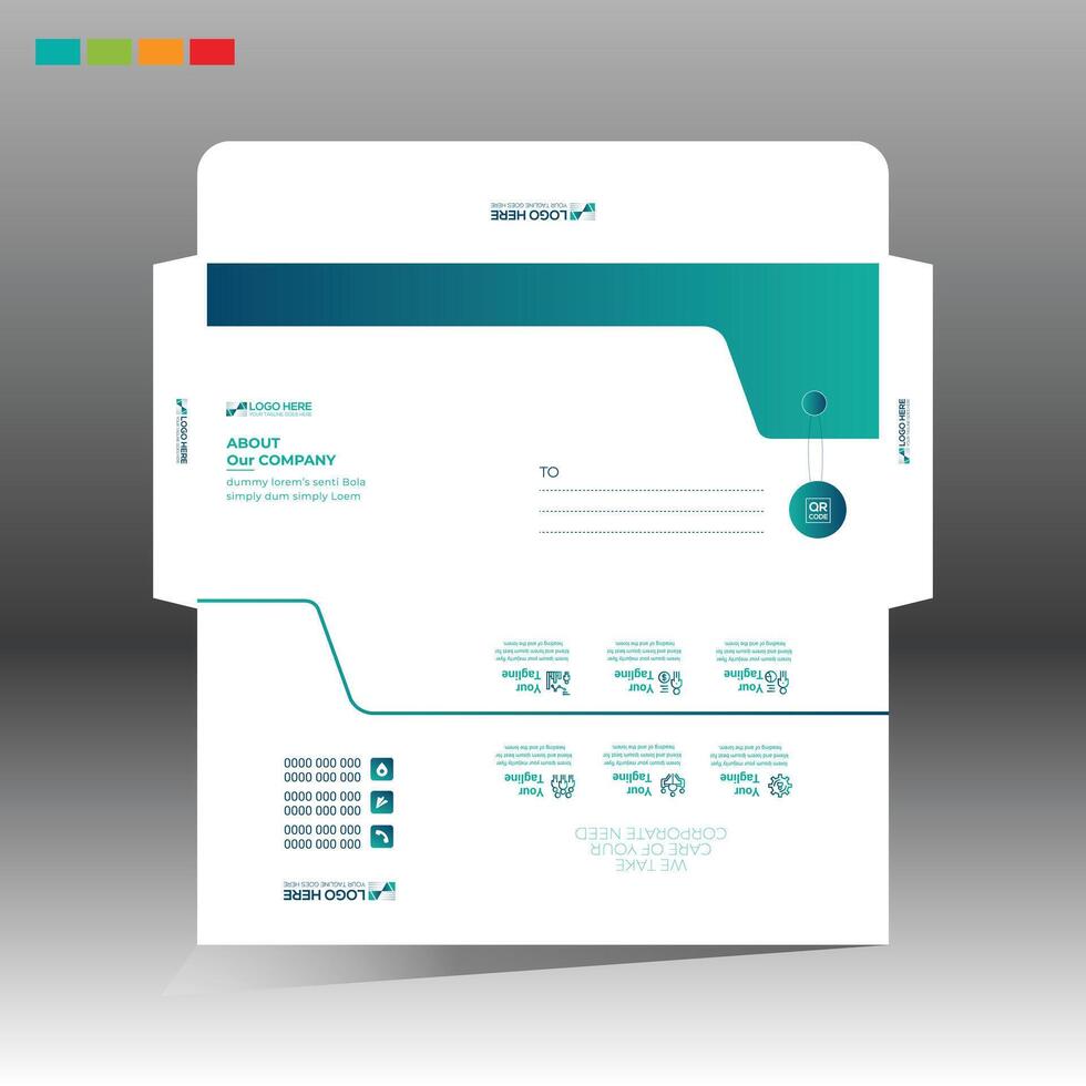 envelope for invitation and any use vector