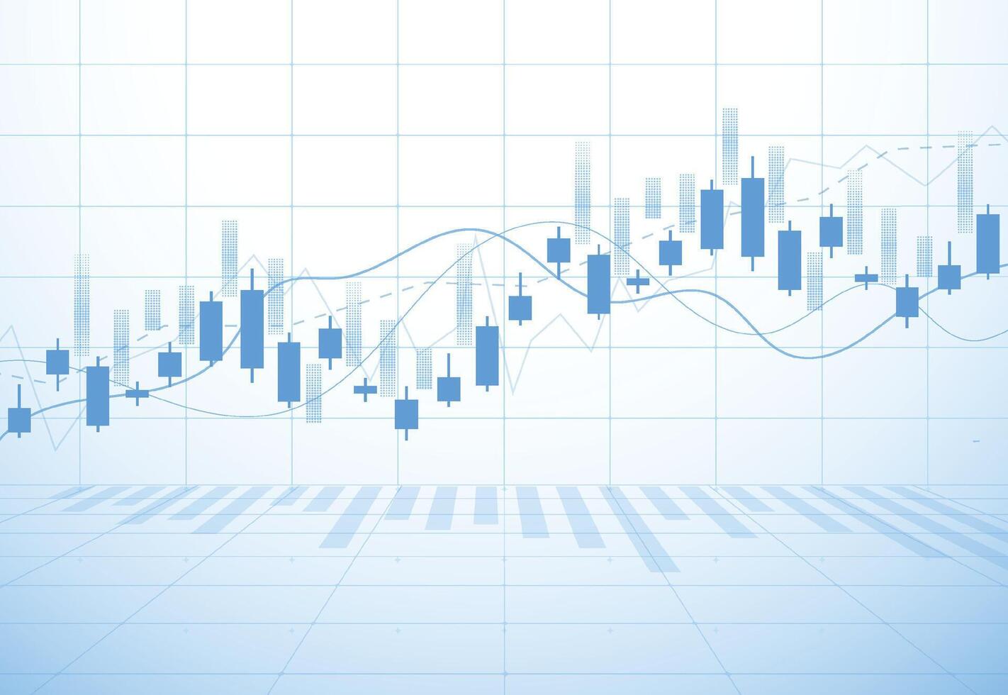 Business candle stick graph chart of stock market investment trading vector