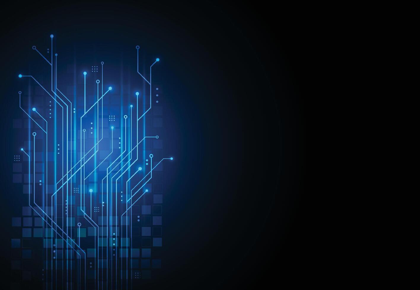 Abstract background with technology circuit board texture. Artificial intelligence electronic vector