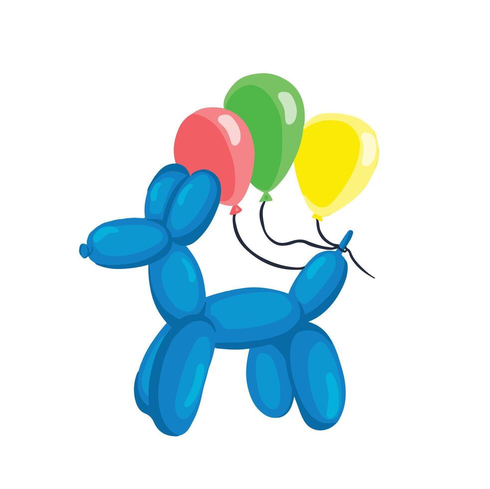 colored symbols of children's hobbies, balloons, hand drawn illustration vector