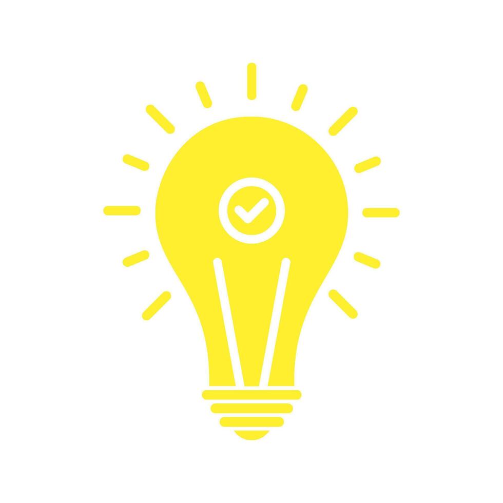 Light Bulb Icon. Ideal for Ideas and Innovation Illustrations. vector
