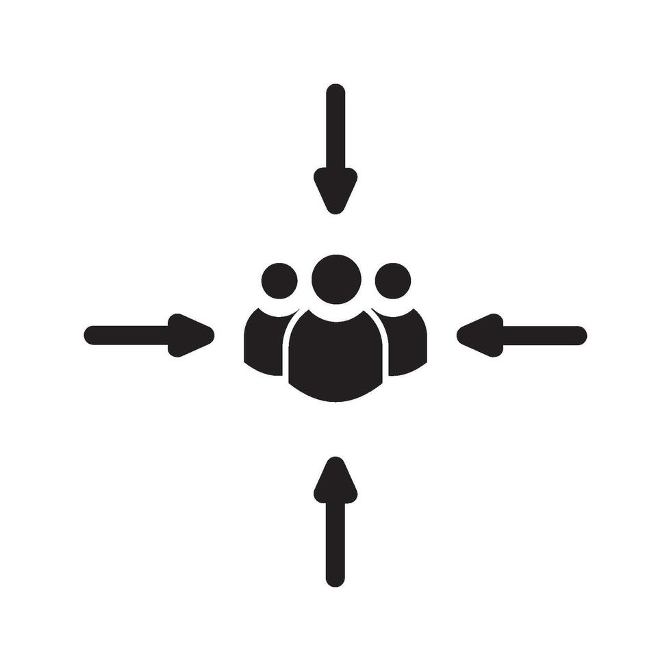 Assembly point icon. Gathering location. illustration vector