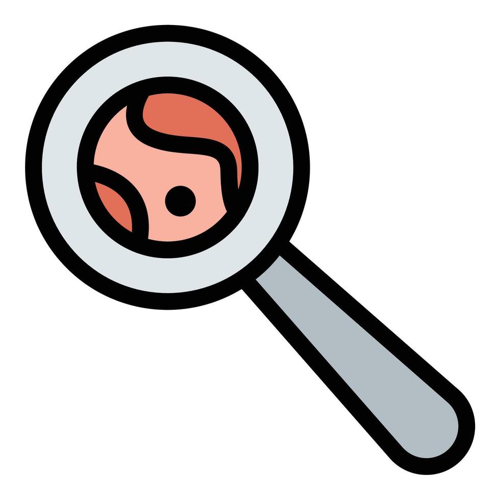 Planet searching icon in flat line style representing space exploration astronomical discovery and celestial research ideal for astronomy science and futuristic concepts. vector