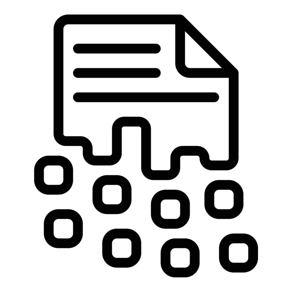Data loss icon in flat line style representing accidental deletion system failure and cybersecurity risks ideal for backup recovery and data protection concepts. vector