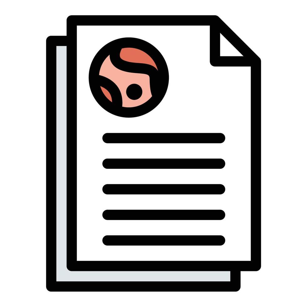 Planet report icon in flat line style representing space research planetary analysis and scientific exploration ideal for astronomy education and environmental concepts. vector