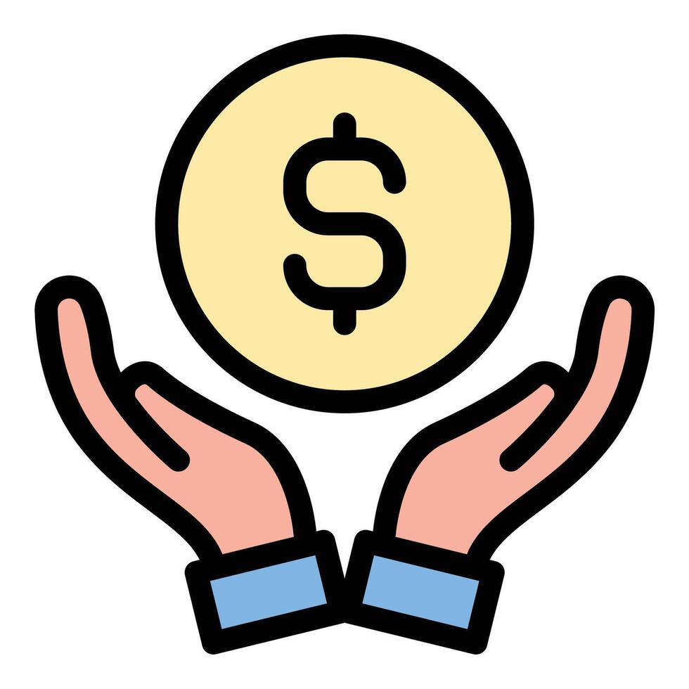Wealth icon in flat line style representing financial prosperity investment and economic growth ideal for banking business and personal finance concepts. vector