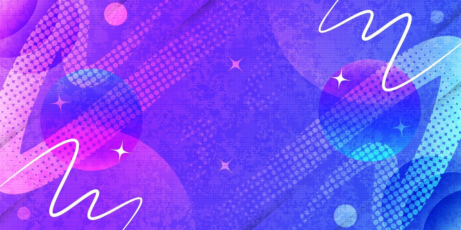 Vibrant and Colorful Abstract Gradient Background with Geometric Shapes and Halftone Effect vector