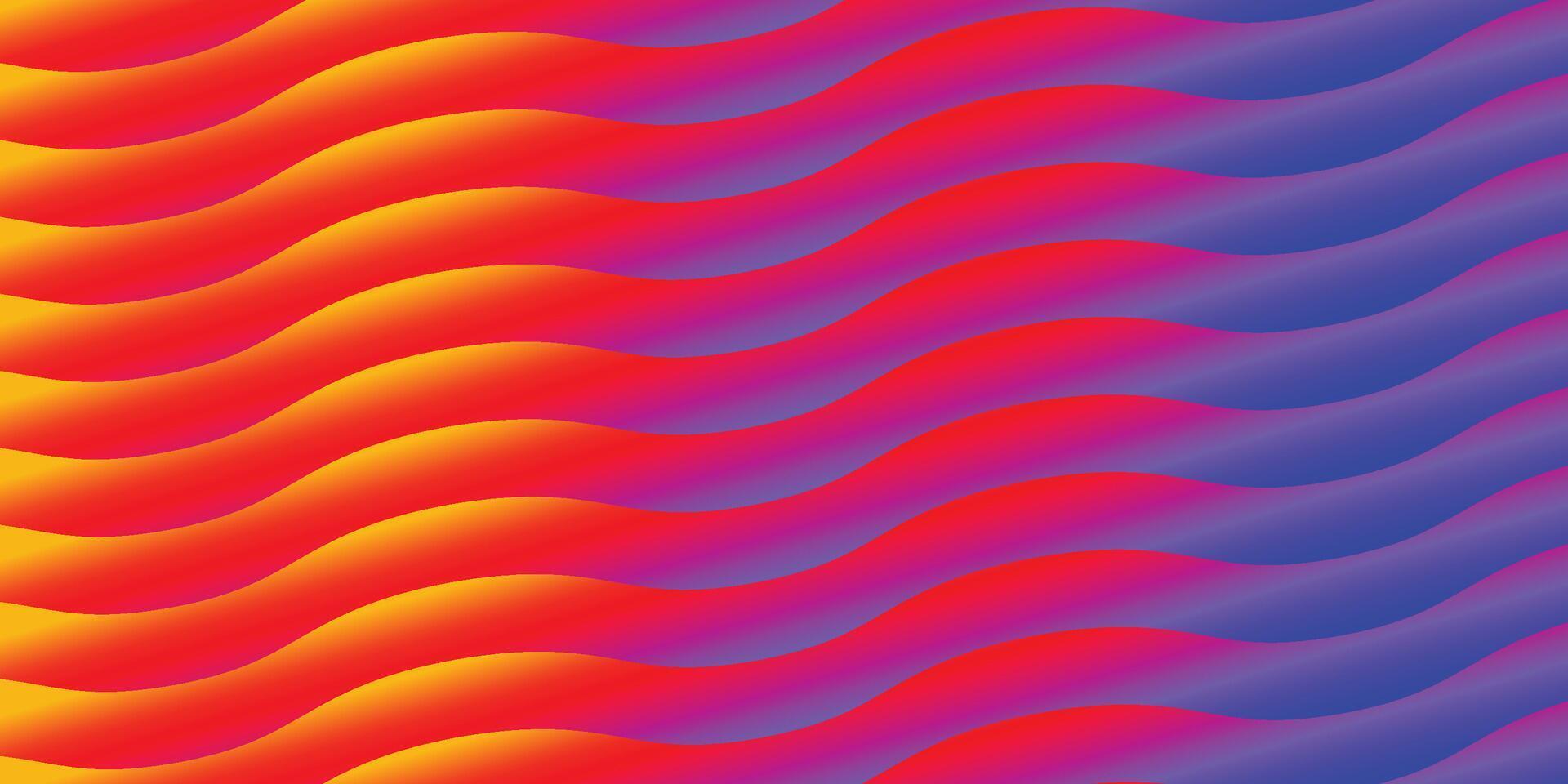 Yellow pink and blue abstract background waves modern glossy and shiny vibrant backdrop vector