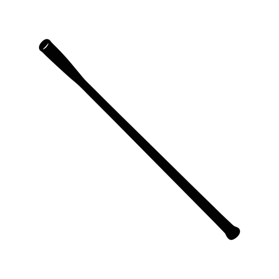 Black baseball bat isolated on white background vector
