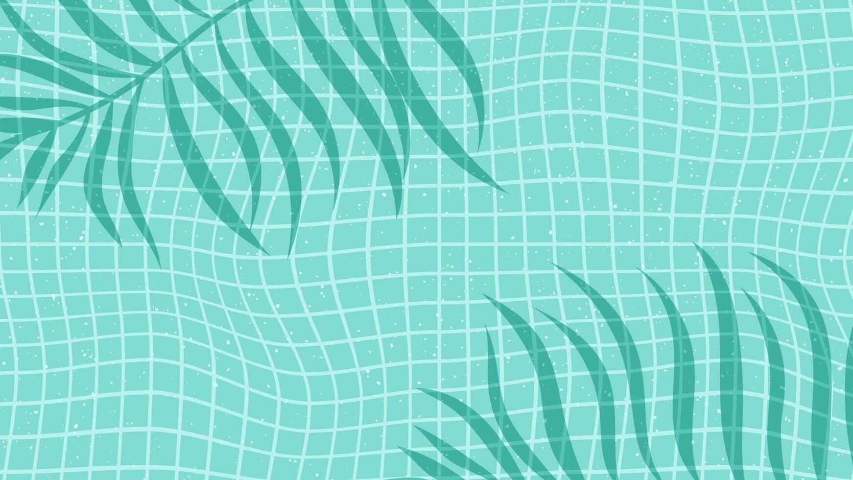 Swimming pool tropical refreshing background with copy space vector