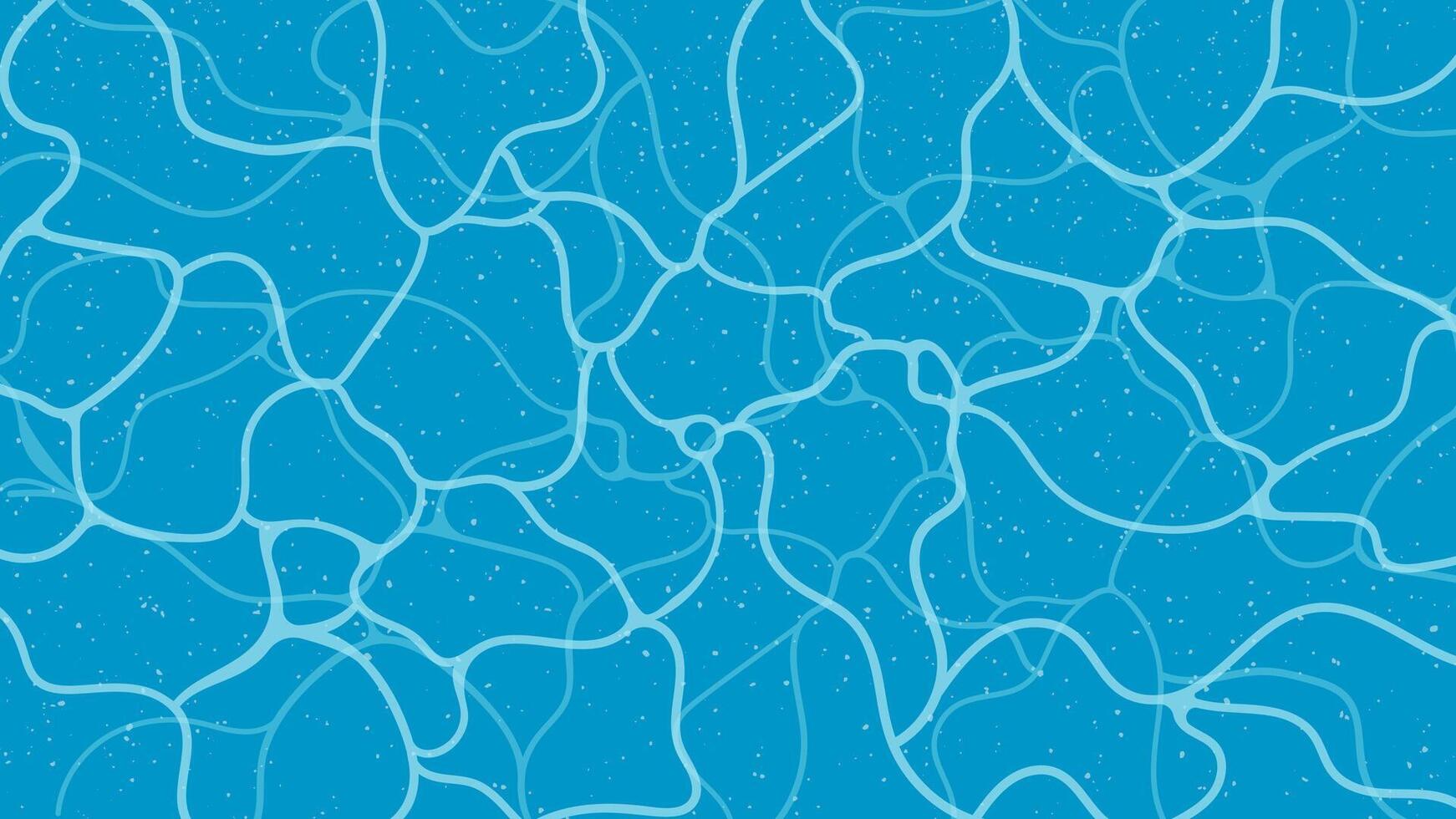 Bright blue wavy refreshing aquatic water background with copy space vector