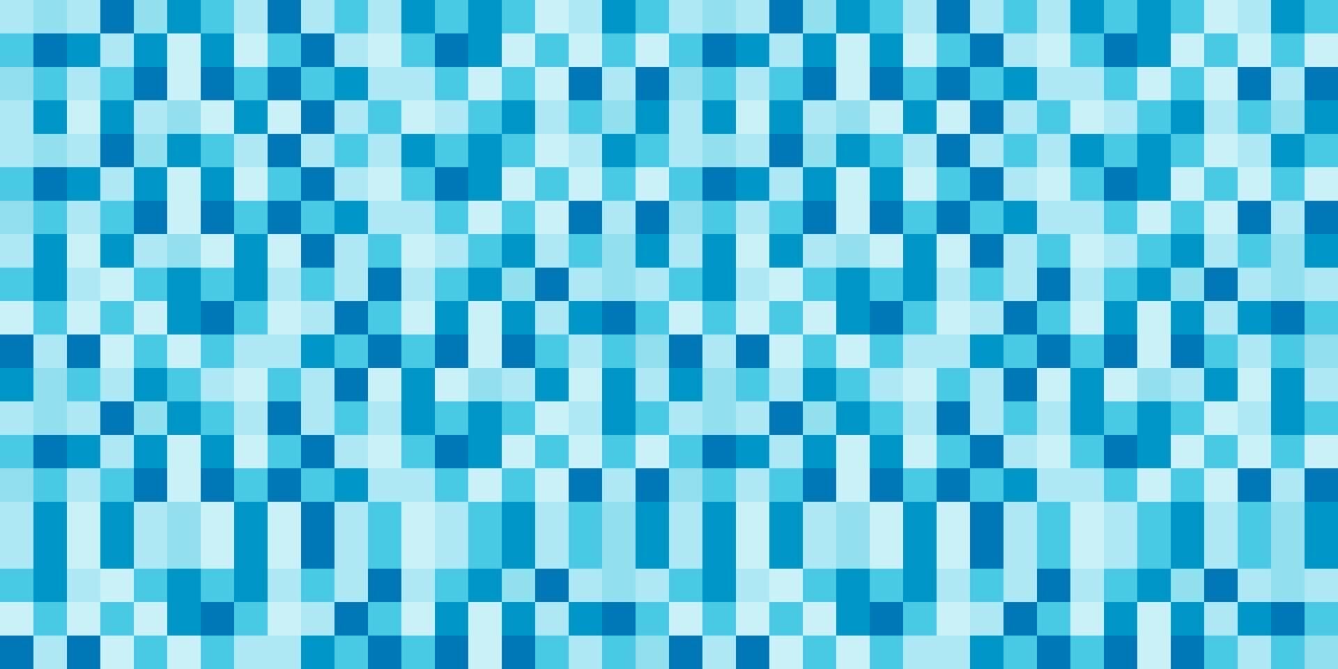 Pixel art swimming pool blue 8-bit mosaic tiles and water texture vector