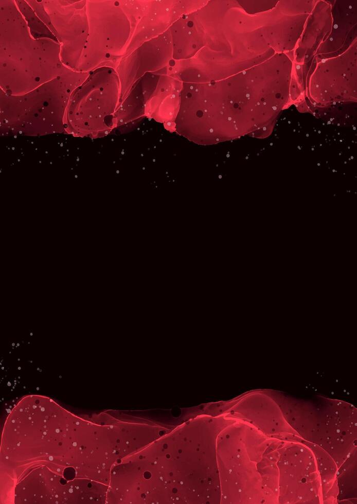 Elegant hand painted alcohol ink background design in magenta and black vector