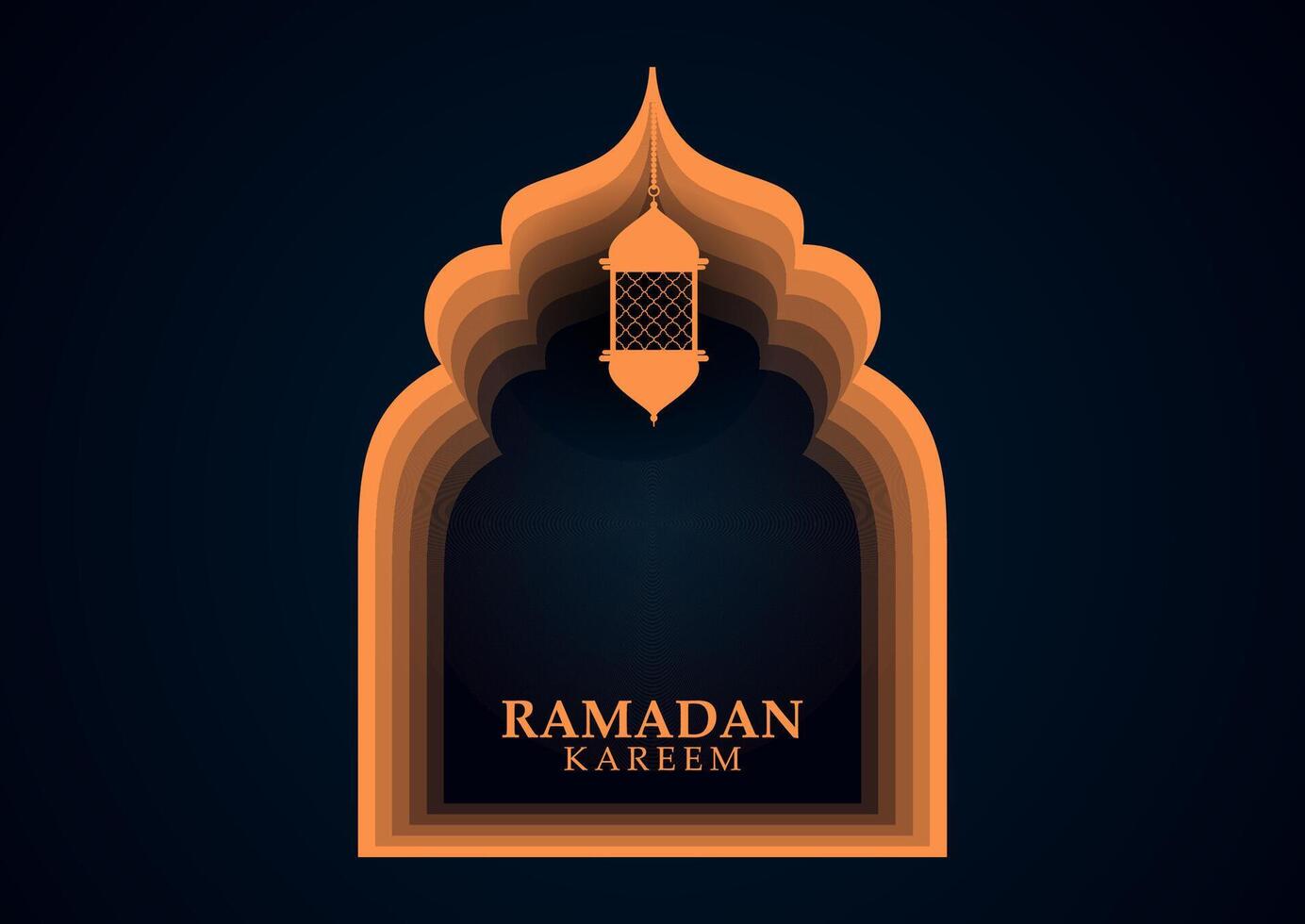 Minimal background with Ramadan themed design vector