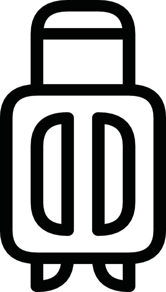 Minimalist Line Art Icon of a Suitcase Representation vector