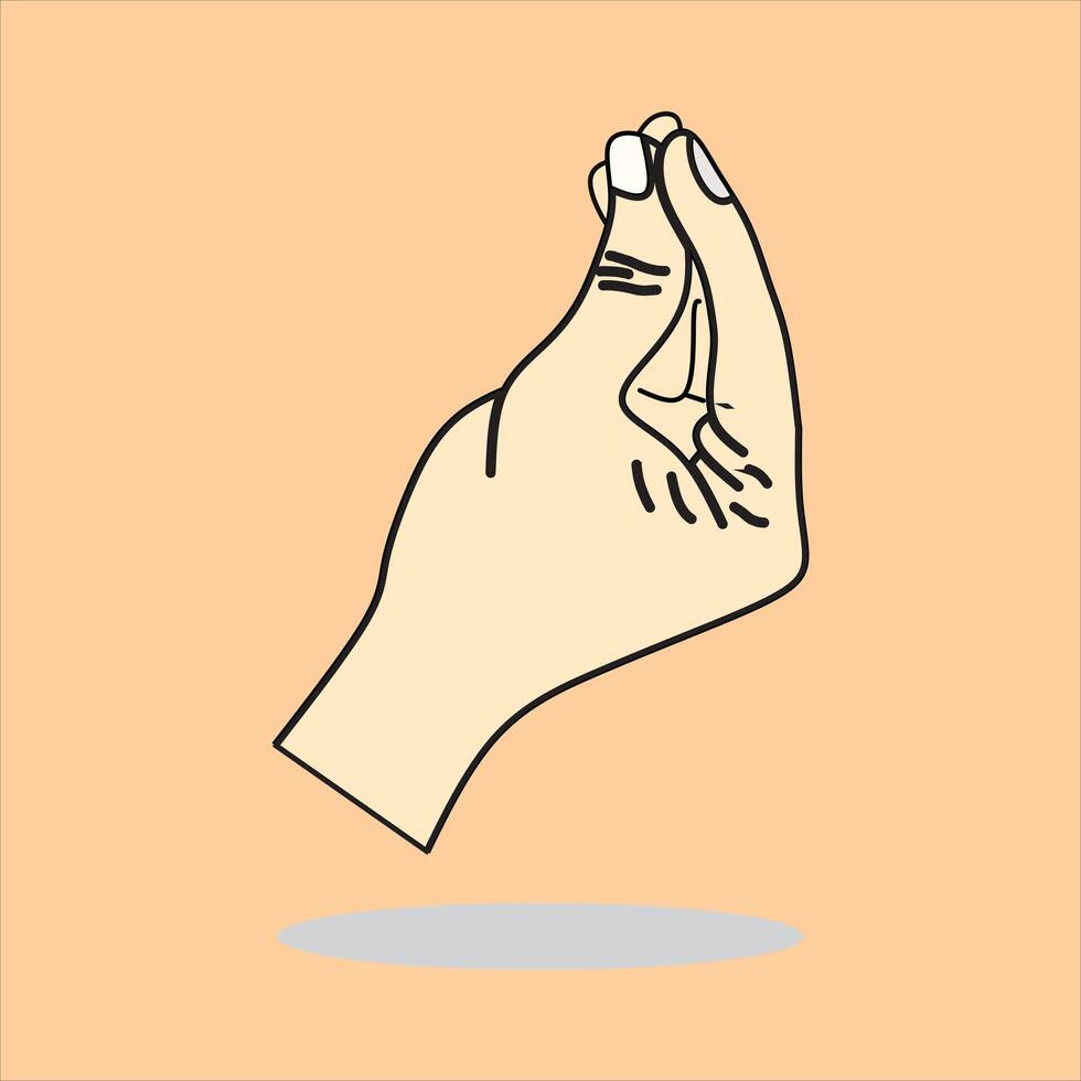 Expressive Italian Hand Gesture. A vibrant illustration of a human hand performing the iconic Italian hand gesture, conveying a sense of emphasis and communication against a warm, inviting backdrop. vector