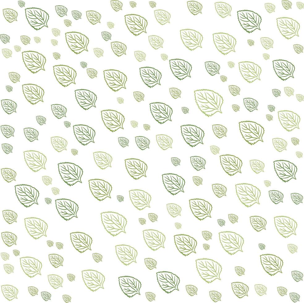 An illustrative seamless leaf pattern featuring shades of green on a clean white backdrop. Perfect for nature-inspired designs, eco-themed creations, or wallpapers and textiles vector