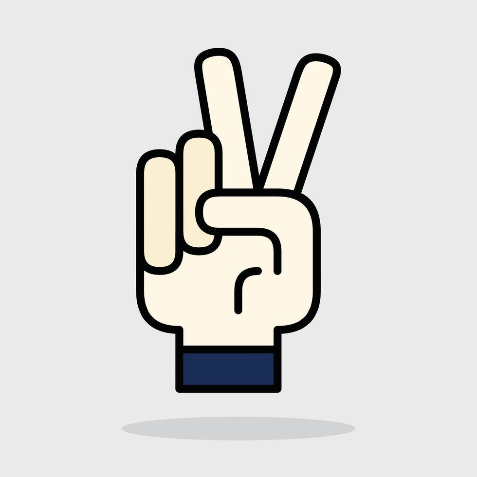 Peace Sign Gesture. A hand makes the iconic peace sign gesture. Conveying a message of hope, unity, and harmony, this image is perfect for expressing goodwill. vector