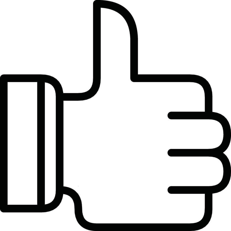 Thumbs Up Icon Depicting Approval, Success, and Support in Minimalist Style vector