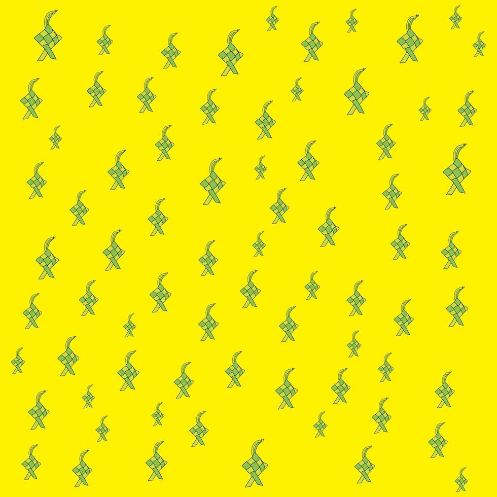 Pattern of Ketupat Decorations In Varying Sizes on a White Background. ramadan kareem vector
