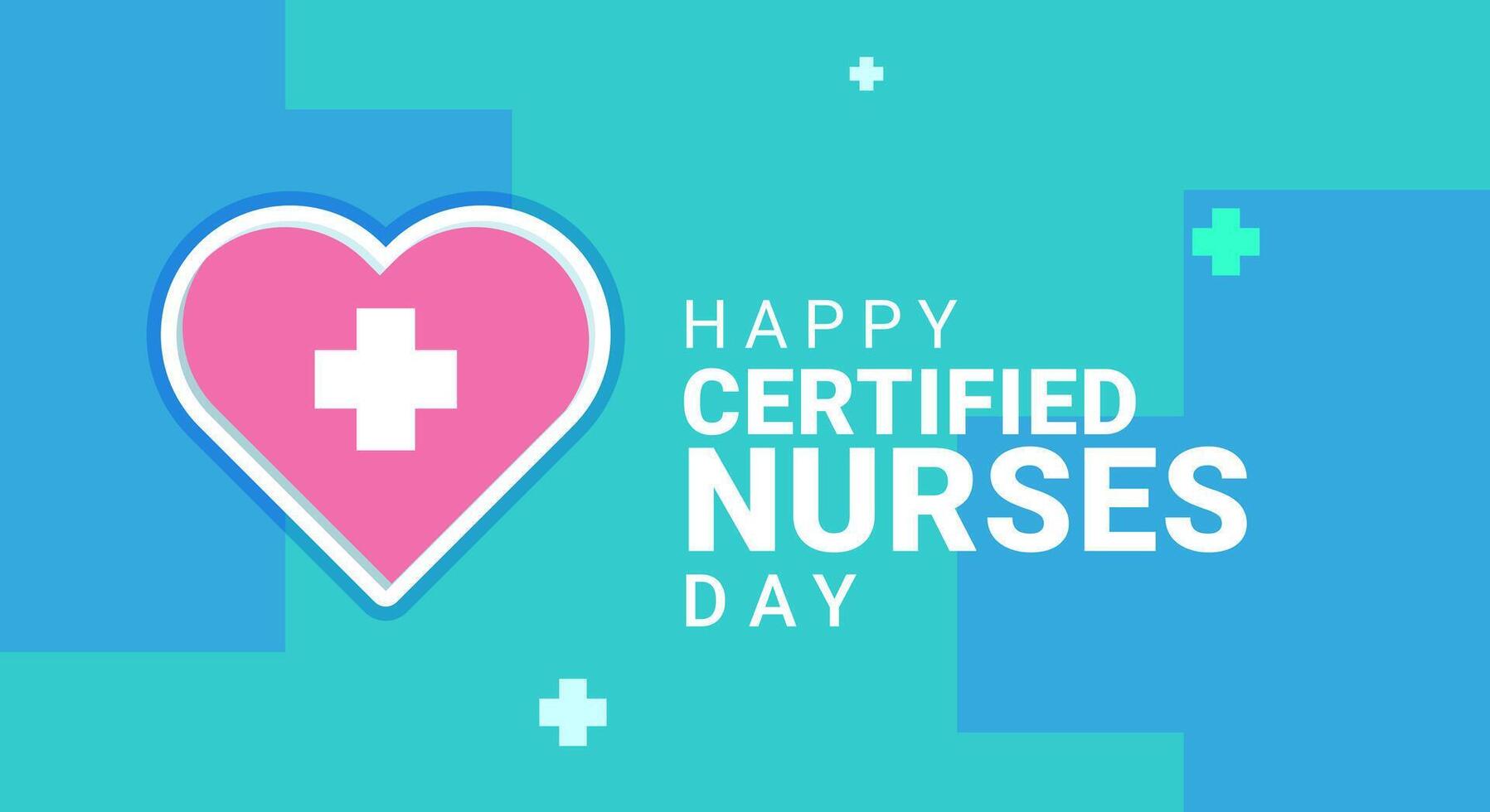 Happy Certified Nurses Day. Design background greetings, campaigns, advertisements, annual event in March 19 vector