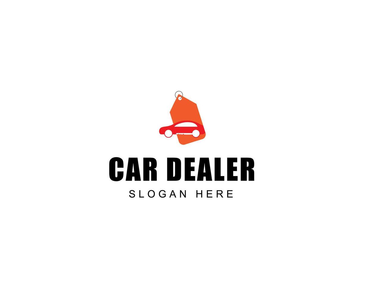 Car Dealer Logo For Your Business Car With Key And Tag Logo vector