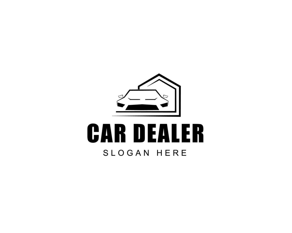 Car Dealer Logo Design With Car And House Logo Abstract Concept Illustration vector