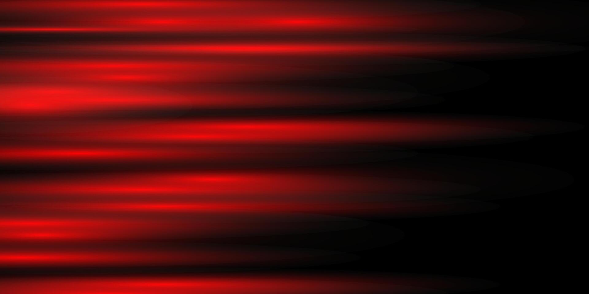 Abstract background with red laser lines. Neon light. Special effect of horizontal speed lines. vector