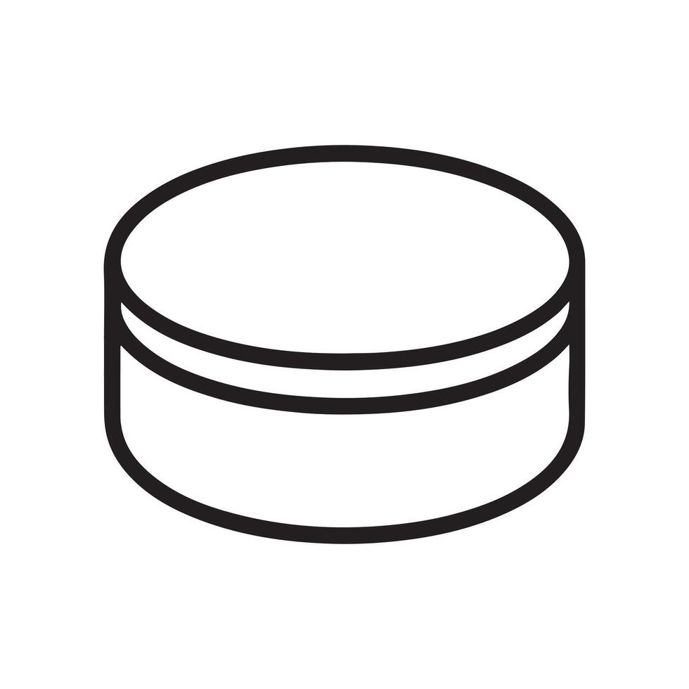 Simple Line Art Illustration of a Cylindrical Container vector