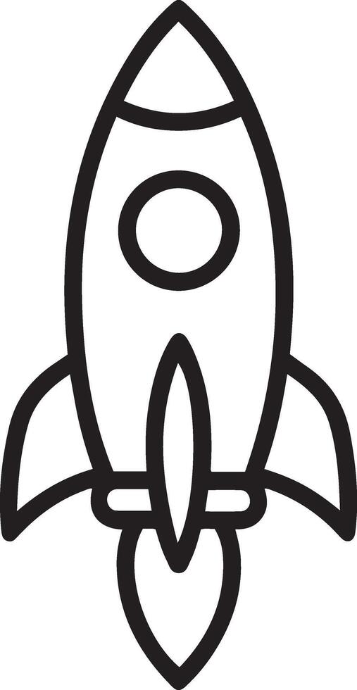 Simple Rocket Icon for Startup or Space Themes vector