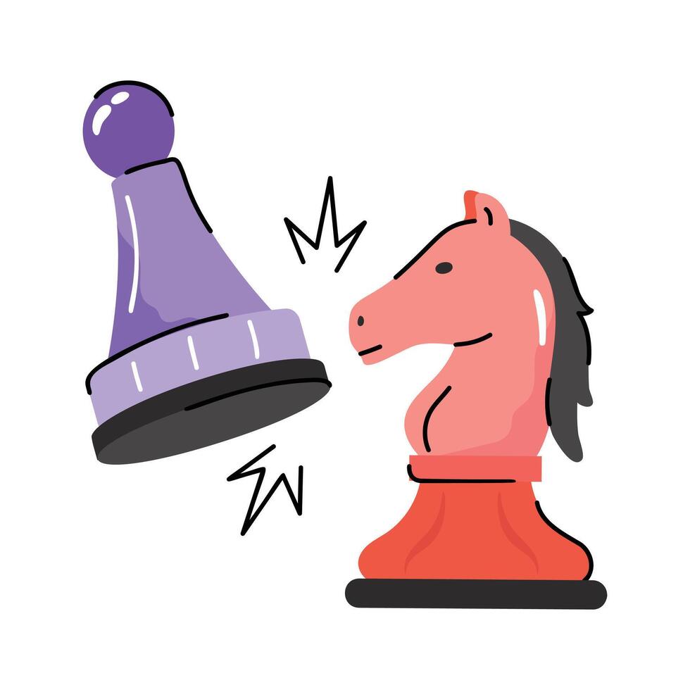 Have a look at this doodle icon of business strategy concept vector