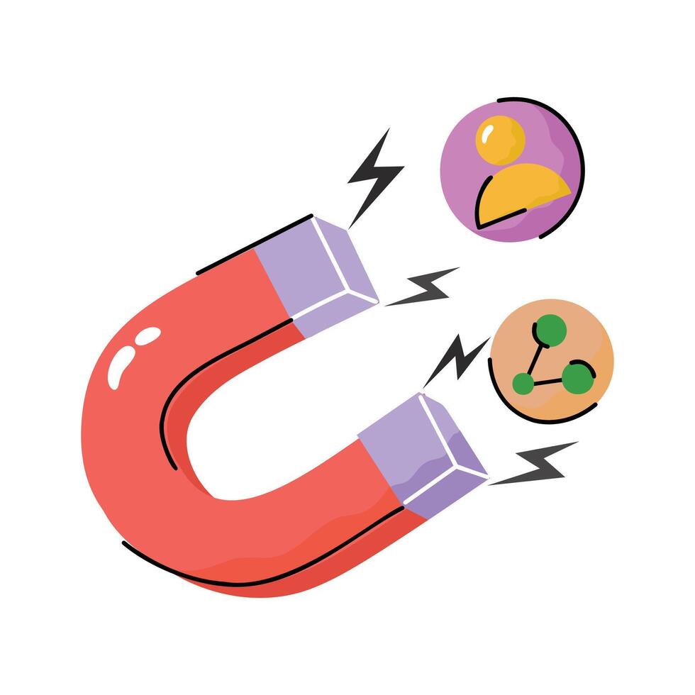 Well crafted doodle style icon of customer retention vector