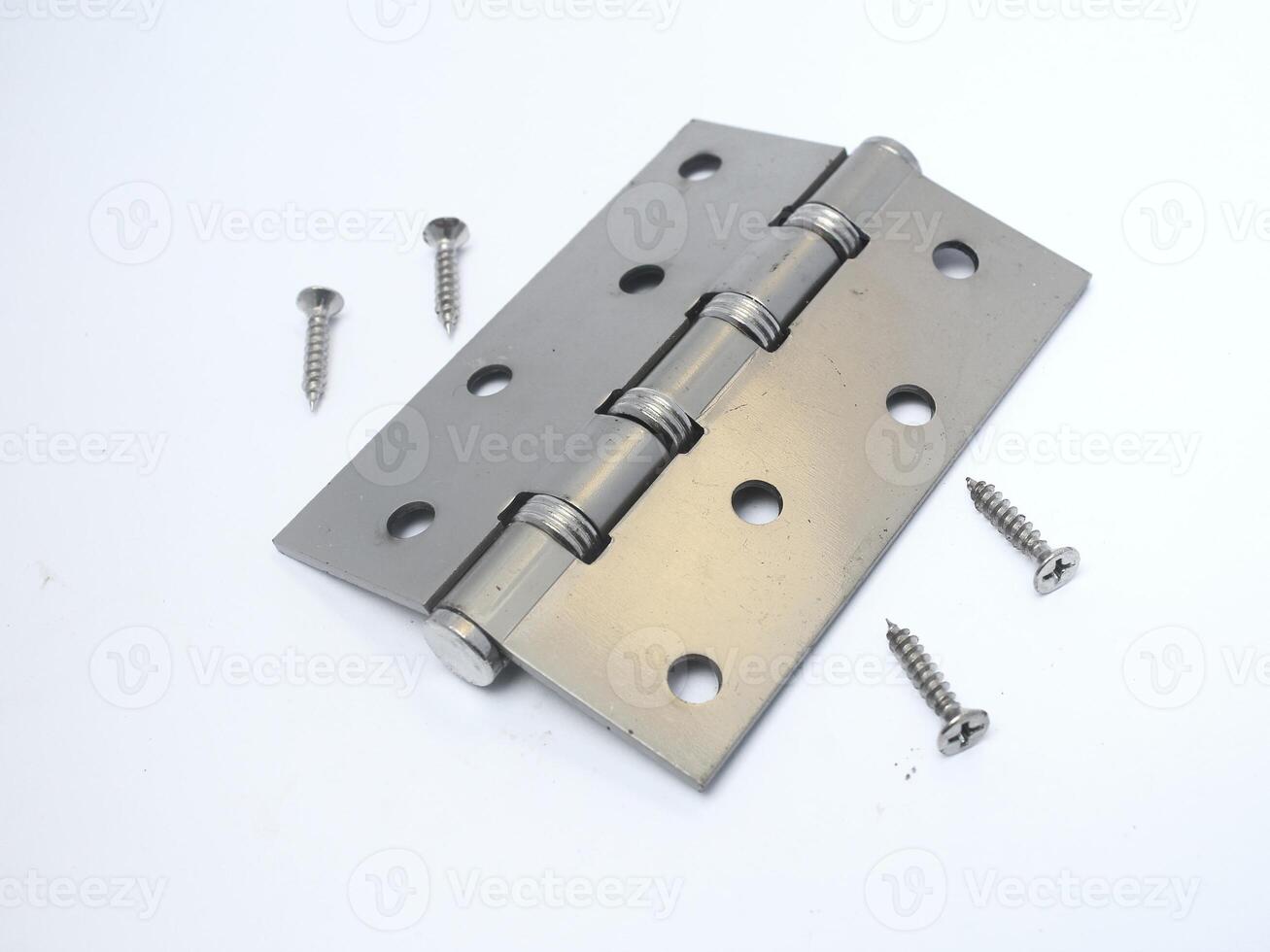 Black USB cable isolated on white background,connectivity connector tool Door hinges and screws made of metal isolated on white background photo