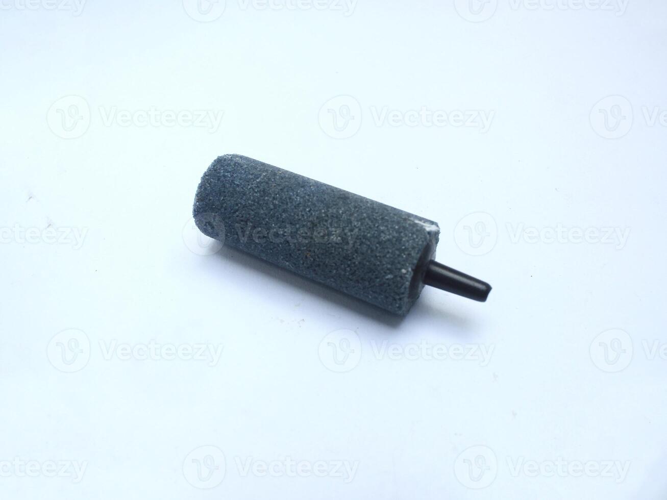 Aquarium oxygen bubbles sandstone head isolated on white background photo