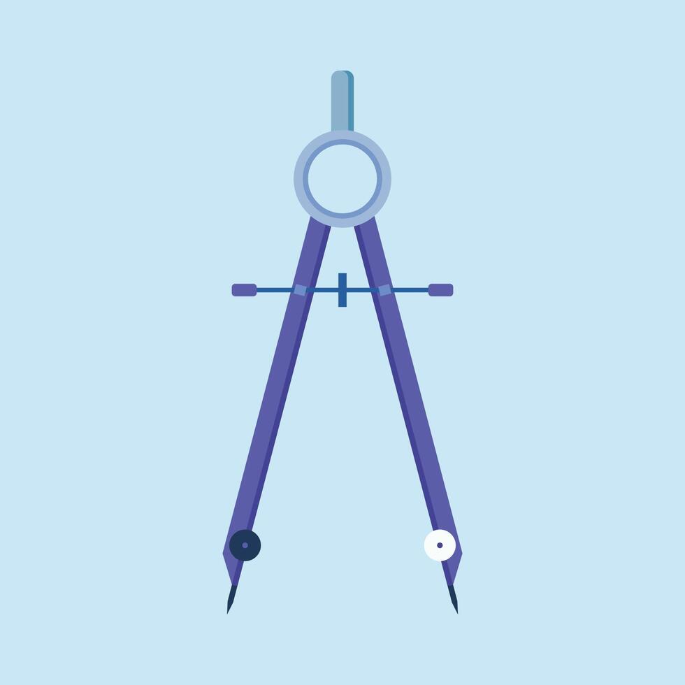 geometry compass flat design illustration vector
