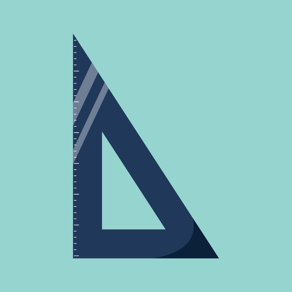 School angle ruler icon vector