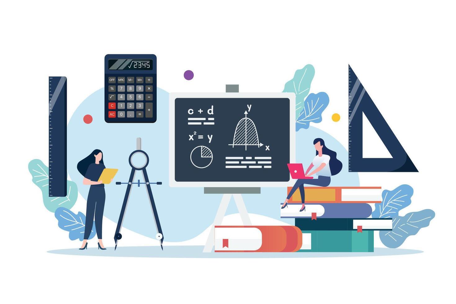 Math school subject vector